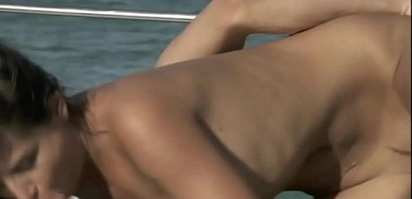  Young slut slammed from behind on the boat deck
